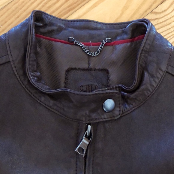 Banana Republic Leather Jacket, size M, Perfect condition. Dark Brown - Picture 4 of 11